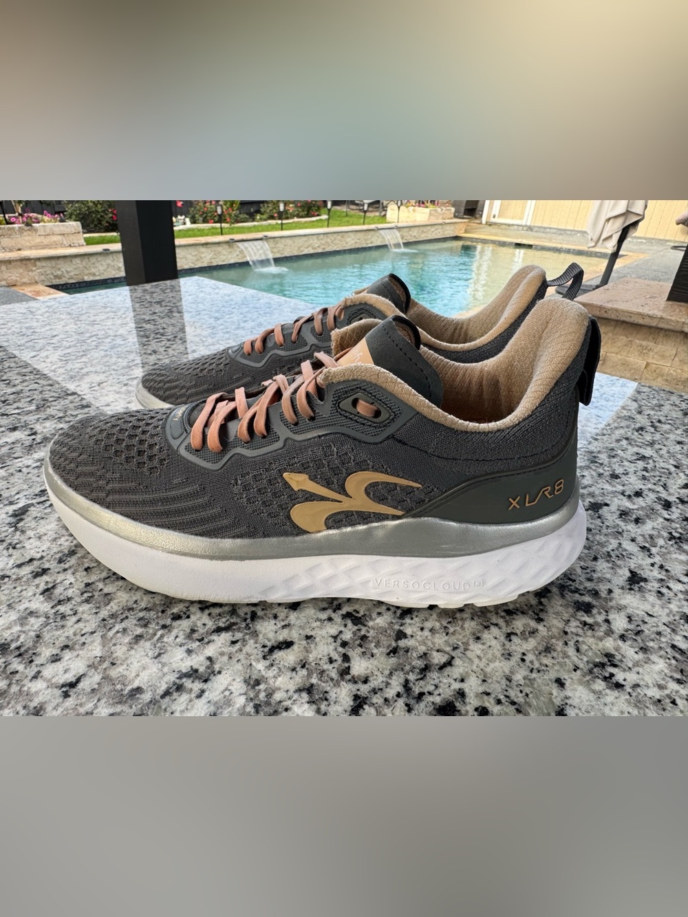 Gravity Defyer might walk  Women's Gray and Rose Gold Athletic Sneakers